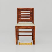 Solid Wood Dining Table 2 Seater for Dining Room in Honey Finish