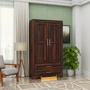 Wooden Wardrobe for Bedroom & Living Room in Walnut Finish