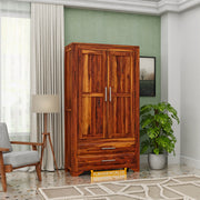 Wooden Wardrobe for Bedroom & Living Room in Walnut Finish