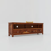 Solid Wood Tv Unit for Living Room & Bedroom in Teak Finish