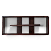 Mango Wood Bookcase Table for Living Room in Walnut Finish