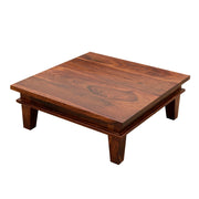 Wooden Pooja Chowki in Maple Finish