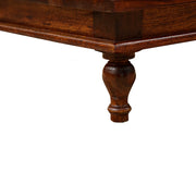 Solid Wood Pooja Chowki in Teak Finish