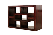 Solid Wood Open Bookshelf for Book Storage in Walnut Finish