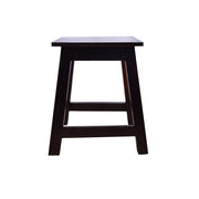 Solid Wood Stool Side End Table for Living Room & Kitchen in Walnut Finish