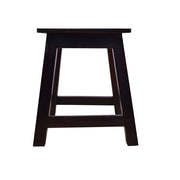 Solid Wood Side Stool Table for Kitchen & Living Room in Walnut Finish