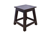 Solid Wood Side Stool Table for Kitchen & Living Room in Walnut Finish