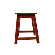 Solid Wood Stool Side End Table for Living Room & Kitchen in Teak Finish