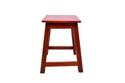 Solid Wood Stool Side End Table for Living Room & Kitchen in Teak Finish