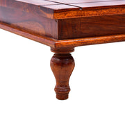 Solid Wood Pooja Chowki in Maple Finish