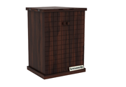 Wooden Bar Cabinet for Living Room & Home with Doors in Walnut Finish