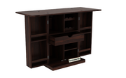 Wooden Bar Cabinet for Living Room & Home with Doors in Walnut Finish