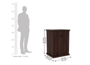 Wooden Bar Cabinet for Living Room & Home with Doors in Walnut Finish