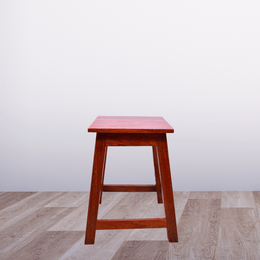 Solid Wood Stool Side End Table for Living Room & Kitchen in Teak Finish