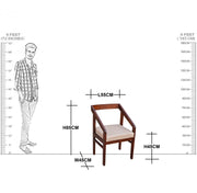 Wooden Armchair with Cushions for Home