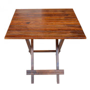 Solid Wood Folding Coffee Table for Home & Outdoor in Teak Finish