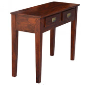 Solid Sheesham Wood Writing Table for Students in Teak Finish