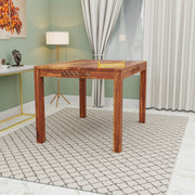 Modern Wooden 4 Seater Dining Table Set