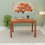 Modern Wooden 4 Seater Dining Table Set