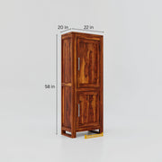 Solid Wood Wardrobe for Bedroom in Honey Finish