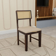 Premium Sheesham Wood 4-Seater Dining Set with Cane Chairs