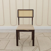 Premium Sheesham Wood 4-Seater Dining Set with Cane Chairs