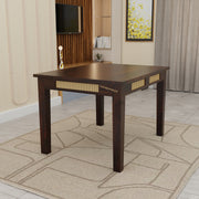 Premium Sheesham Wood 4-Seater Dining Set with Cane Chairs