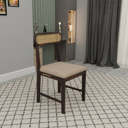 Sheesham Wood 4 Seater Dining Table Set for Home and Kitchen, Cane Furniture, Dining Set