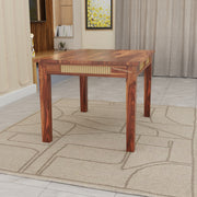Premium Sheesham Wood 4-Seater Dining Set with Cane Chairs