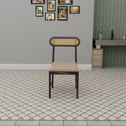 Sheesham Wood 4 Seater Dining Table Set for Home and Kitchen, Cane Furniture, Dining Set