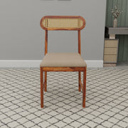 Sheesham Wood 4 Seater Dining Table Set for Home and Kitchen, Cane Furniture, Dining Set