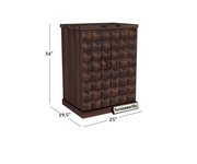 Wooden Diamond Bar Cabinet with Drawer for Living Room & Home (Walnut Finish)
