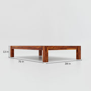 Wooden Single Bed without Storage for Bedroom & Hall