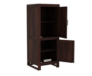 Wooden Wardrobe for Bedroom in Walnut Finish