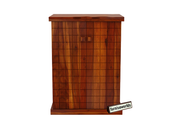 Wooden Bar Cabinet for Home with Doors (Honey Finish)