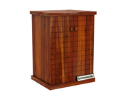 Wooden Bar Cabinet for Home with Doors (Honey Finish)