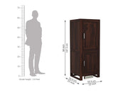 Wooden Wardrobe for Bedroom in Walnut Finish