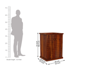 Wooden Bar Cabinet for Home with Doors (Honey Finish)