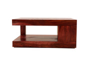 Solid Wood Coffee Table for Living Room (Mahogany Finish)