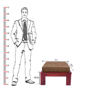 Solid Wood Coffee Table with Stool for Living Room