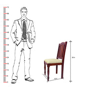 Solid Wood 2 Dining Chairs with Cushions for Dining Room