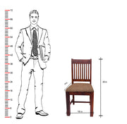 Solid Wood Dining Chairs Set of 2 for Dining Table in Honey Finish