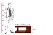 Solid Wood Coffee Table for Living Room (Mahogany Finish)