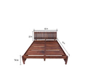 Wooden King Size Bed with Drawer Storage for Bedroom