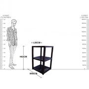 Solid Wood Shoe Rack for Home & Living Room in Walnut Finish