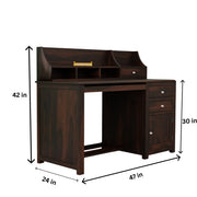 Sheesham Wood Study Table And Computer Table With Door and Drawers For Living For, Study Room