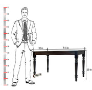 Wooden Dining Table 4 Seater Set for Dining Room in Walnut Finish
