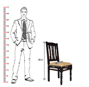 Wooden Dining Table 4 Seater Set for Dining Room in Walnut Finish