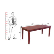 Wooden Dining Table 6 Seater for Dining Room in Natural Finish