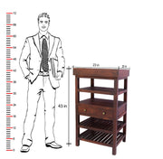 Wooden Shoe Rack with 2 Drawers